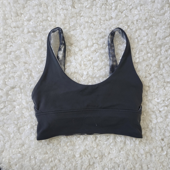 NWOT Lululemon Sz 4 Align Bra Shine Silver Support Sports Bra A/B Cup Reversible - Picture 8 of 9